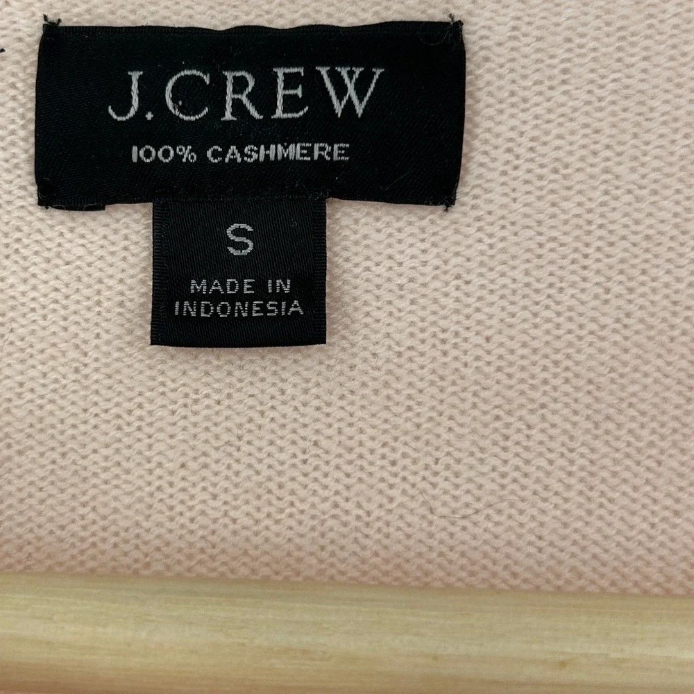 J.Crew Men's 100% Cashmere Crewneck Sweater Pale Pink Size S J6384